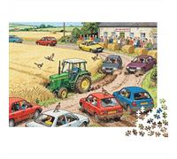 La Course du Tracteur Spin Out Puzzle en Bois Imperméable Puzzles De 1000 Pièces pour Adultes Défi Et Casse-tête De Décoration pour La Maison