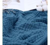 La Couverture en Mousseline - 100% Mousseline de Coton, Couverture d’emmaillotage pour Adultes, Couvertures en Coton pour Canapés, Lit, Voyage en Avion, Literie en Mousseline d’été comme Couverture