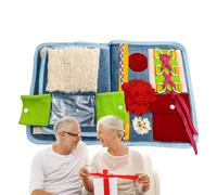 La couverture pondérée d'Alzheimer - Livre d'entraînement pour perte de mémoire en polyester, Lap Therapeutic Sensory Lap | Couverture d'entraînement sensorielle pour personnes âgées, sensoriels de