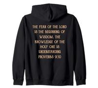 La crainte du Seigneur est Une Sagesse : Comprendre Proverbes 9:10 Sweat à Capuche