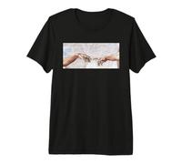La création d'Adam par Michel-Ange (1512) T-Shirt Haut de Gamme