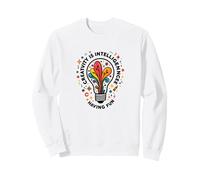 La créativité est l'intelligence Qui s'amuse et Inspire Sweatshirt, Unisexe pour Adultes, Blanc, XL