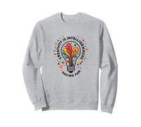 La créativité est l'intelligence Qui s'amuse et Inspire Sweatshirt, Unisexe pour Adultes, Gris Chiné, L