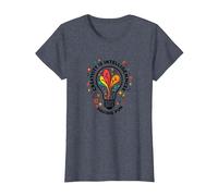 La créativité est l'intelligence Qui s'amuse et Inspire T-Shirt, Femme, Bleu Chiné, XL