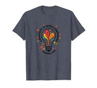 La créativité est l'intelligence Qui s'amuse et Inspire T-Shirt, Homme, Bleu Chiné, M