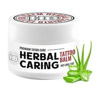 La Crème Apaisante Après-Tatouage, formulée à l'aloe vera et à la menthe, prend soin de la peau en douceur, l'hydrate, réduit la sécheresse et sublime l'éclat des couleurs des tatouages