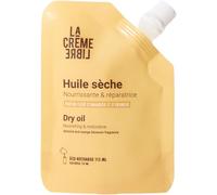 La Crème Libre - Huile de Soin Bio Rechargeable - Vegan et YUKA 100/100 - Nourrissante et Non Collante - Améliore l'Élasticité de la Peau - Prévient et Réduit les Vergetures - Rechargeable 115ml