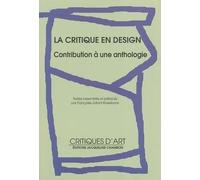 La critique en design : Contribution à une anthologie