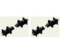 La croisee ds - Paire de Chariot de Renovation pour Chassis Coulissant Aluminium-modele Double br 4535 - (Lot de 2)