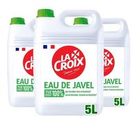 LA CROIX - Eau de Javel Polyvalente - Désinfectant & Détachant - Bidon de 5L - Lot de 3