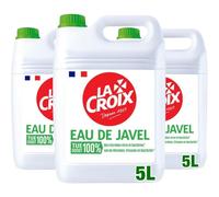 LA CROIX - Eau de Javel Polyvalente - Désinfectant & Détachant - Bidon de 5L - Lot de 3