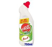 LA CROIX - Nettoyant Gel WC Avec Javel - Action 3 en 1 - Désinfectant-Compatible Fosse Septique - Tue 100% bactéries - Flacon de 750 ml