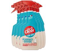 La Croix Spray Bicarbonate de Soude - Sans javel - Désinfecte 99,99% des bactéries - Brillant - 500 ml - Lot de 6