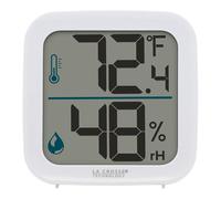 La Crosse Technology 302-1407W Thermomètre d'intérieur numérique monochromatique blanc avec humidité