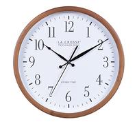 La Crosse Technology 404-50447-INT Horloge Murale analogique en Noyer 32,5 cm