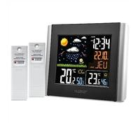 Station météo La Crosse Technology - WS6824 Station Météo avec écran LCD coloré et 2 capteurs thermo/hygro - Noir