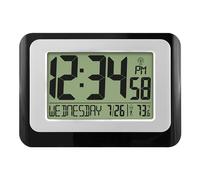 La Crosse Technology W88631 Horloge Murale numérique Atomique avec température Noir