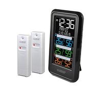 La Crosse Technology - WS6813 Station de température avec 2 capteurs thermo/hygro et écran coloré- Noir