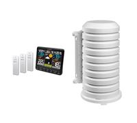 La Crosse Technology WS6825BLA+2 Station Météo, Noir & Coque pour article émetteur TFA Dostmann 98.1114.02, blanc, 10,2 x 9,5 x 17,5 cm