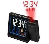 La Crosse Technology Wt551-Bla Réveil Radio-Piloté Avec Projection Rouge Et Écran Lcd Coloré Noir
