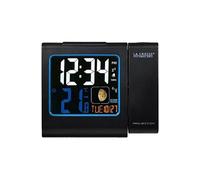 La crosse technology wt551-bla réveil radio-piloté avec projection rouge et écran lcd coloré noir