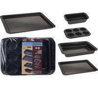 La Cucina Lot de 4 Moules de Pâtisserie - Gâteau, Muffin/Cupcake, Pizza, Tarte - Taille Maximale 38 x 27 x 8 cm