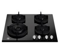La Cuisine À Gaz P604LLAGGN 60Cm Verre Noir 4 Brûleurs Monobloc