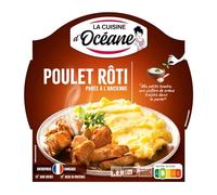 LA CUISINE D'OCEANE - Poulet Rôti Purée à l'Ancienne · Une Cuillère de Crème Fraîche dans la Purée · Sans Sucres · Prêt en 2 min au Micro-Ondes - l'assiette de 300g - Le Lot De 4