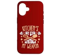La Cuisine est ma Salle de Sport, spatule Mon Arme Coque pour iPhone 16