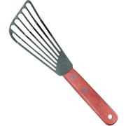 La Cuisine Spatule ajourée en acier inoxydable avec bords biseautés pour retourner les œufs de poisson, crêpes, galettes de frites, Lame 16 cm, Taille 28 cm