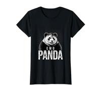 La Culture du Panda Emo T-Shirt Graphique avec Valeur, Femme, Noir, XS