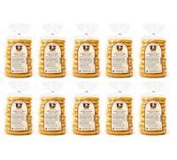 La Cuoca Pugliese - Freselle de maïs croustillantes, freselle artisanales des Pouilles, avec farine de maïs 30%, lot de 10 x 400 g, spécialité des Pouilles