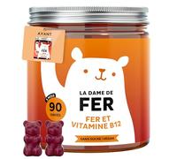 La Dame de Fer - Gummies soutenant l'Energie et Vitalité - Minéral avec complexe de vitamines B12, B1, B6, C, D et Iode - 90 pièces (3 mois) - Vegan - Sans sucre - Bears with Benefits