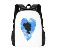 La Dame Et Ses Rêveries Cartable Sac À Dos Mode Sacs Coeur Dame Mme Silhouette Femme Bleu Ciel Beautyful