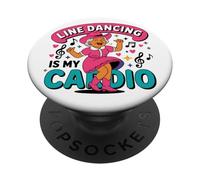 La Danse en Ligne est Mon Cardio PopSockets PopGrip Adhésif