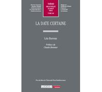 La date certaine - Léa Bureau - Lgdj - broché - Etude