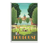 La Daurade Toulouse Affiche vintage de voyage pour chambre à coucher - 50 x 75 cm