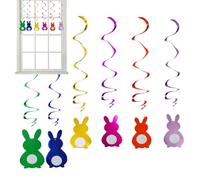 La décoration Fromage Foil - Bunny Bulldling Wirbel | Buntes Osterbaumschmuck | La décoration de fête à thème drôle | Sammeln von Vorräten für Zuhause Schule Studio