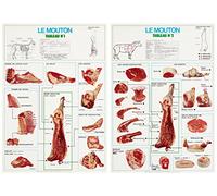 La découpe des viandes de boucherie : le mouton (2 tableaux, 56x80)