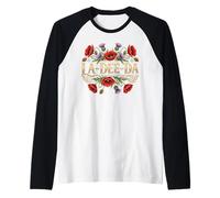 La Dee Da Funny Vintage Floral Manche Raglan