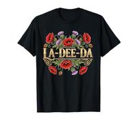 La Dee Da Funny Vintage Floral T-Shirt