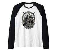 La déesse Corbeau Celtique de Morrigan, mythologie Irlandaise, Crow Cool Manche Raglan
