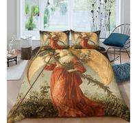 La déesse des moissons Ensemble De Literie Trois Pièces Cérès et la Faucille Imprimés en 3D, Housse De Couette + Taies d'oreiller pour Adultes Enfants King（220x240cm）