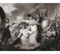 La défaite de Marie Reine d'Écosse à la bataille de Langside 13 mai 1568. Après une impression du 18ème siècle par William Ward à partir de la peinture de Richard Westall. Poster imprimé par Ken Welsh