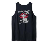 La démocratie Meurt en Silence, Militant protestataire, lèvres grunges Débardeur