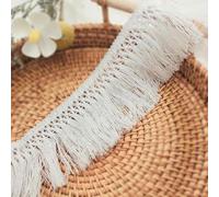 La dentelle rétro, Pompon en coton crocheté en dentelle, accessoires de couture faits à la main, blanc, 6 cm de large, 1,8 m(White 2yards)