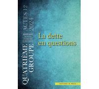 La dette en question - Marie Aguera - In Press Eds - broché - Essai