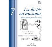 Méthodes et pédagogie LEMOINE CHEPELOV P./MENUT B. - LA DICTEE EN MUSIQUE VOL.7, 3EME CYCLE Dictées musicales