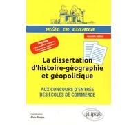 La Dissertation D'histoire-Géographie Et Géopolitique Aux Concours D'entrée Des Écoles De Commerce