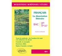 La dissertation littéraire - Seconde et Premières toutes séries - Martine Lombaerde - Ellipses - broché - Scolaire / Universitaire
